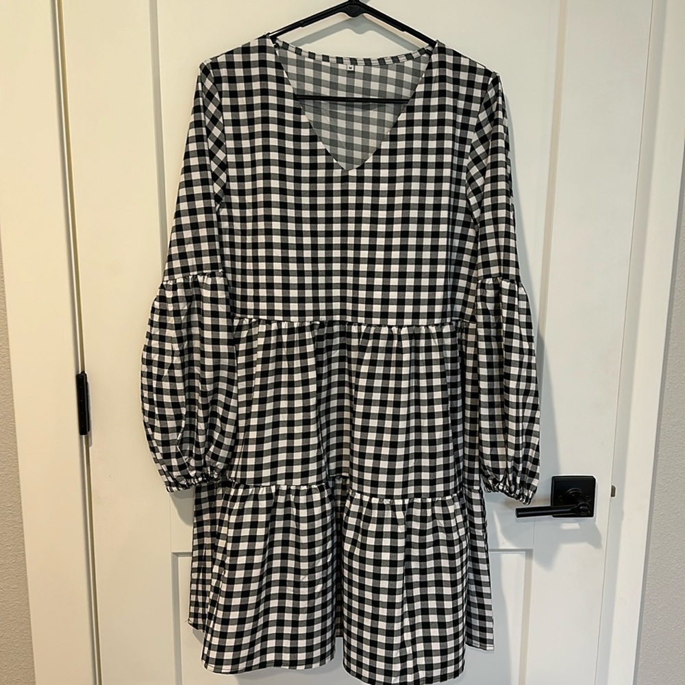 Black and White Checkered Dress